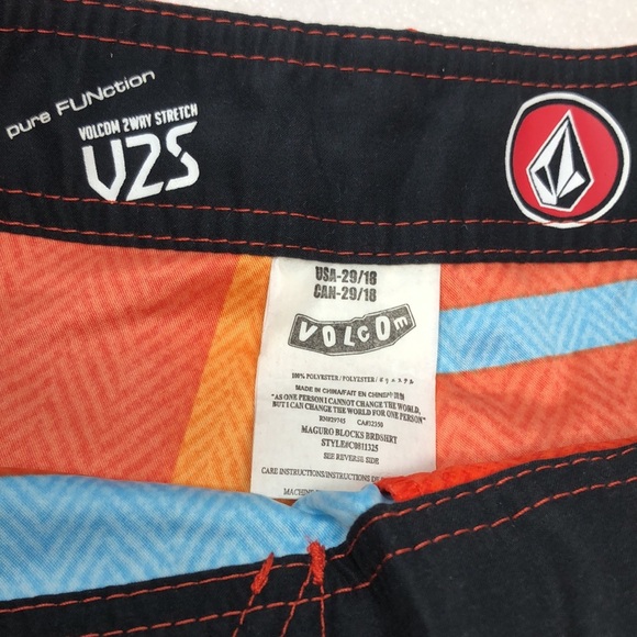 NEW VOLCOM Board Shorts Maguro Blocks Pure FUNction Big Boys Beach Pool 29/18 - Picture 6 of 16